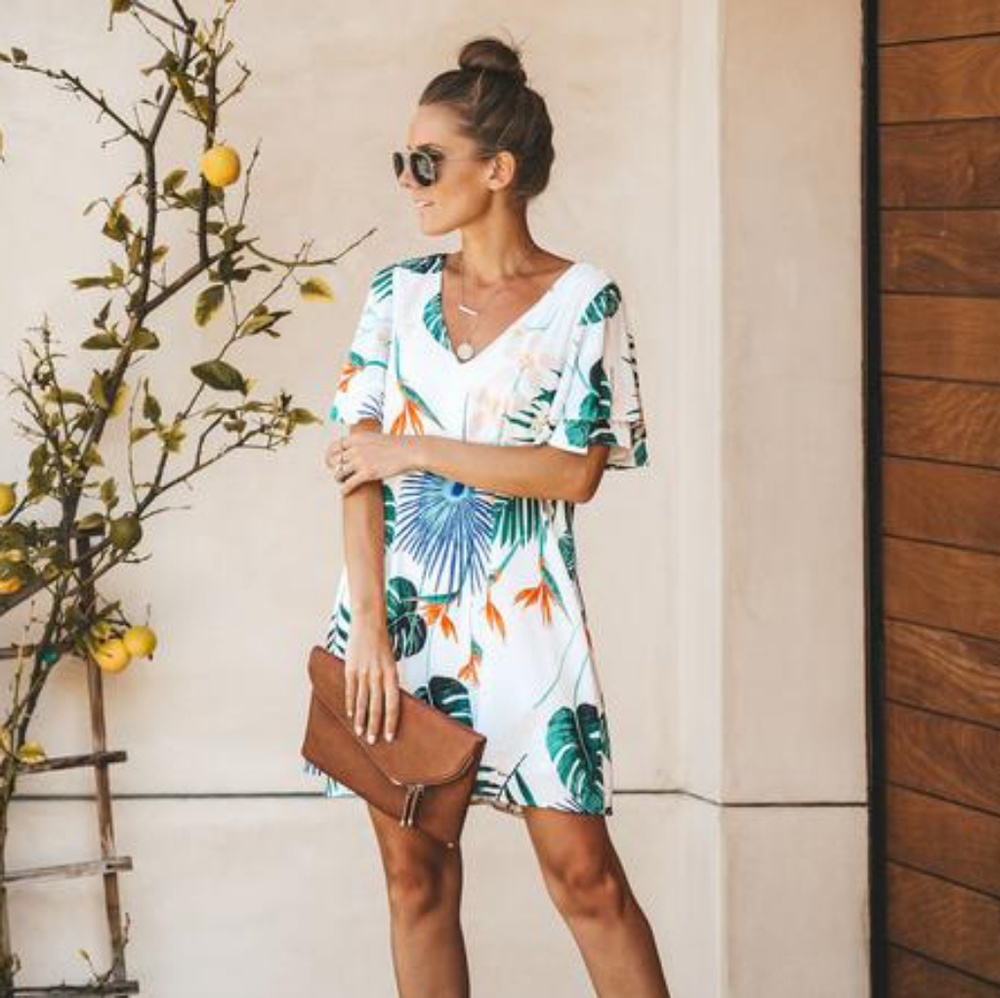Tropical shift dress
